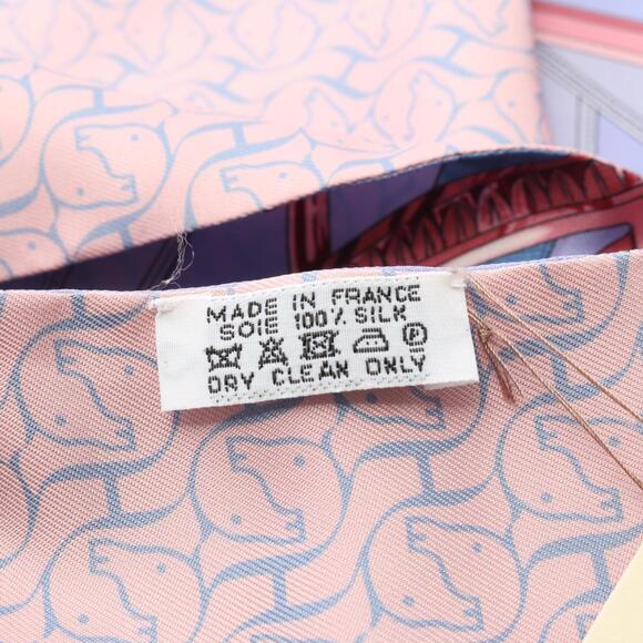 HERMES Authentic Pink Silk Scarf - Picture 3 of 3